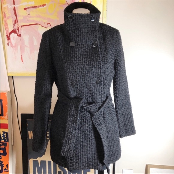 Calvin Klein Black Textured Wool Blend Pea Coat
Size: S - Picture 1 of 10